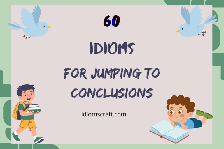 idioms for jumping to conclusions