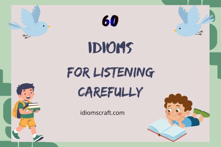 idioms for listening carefully