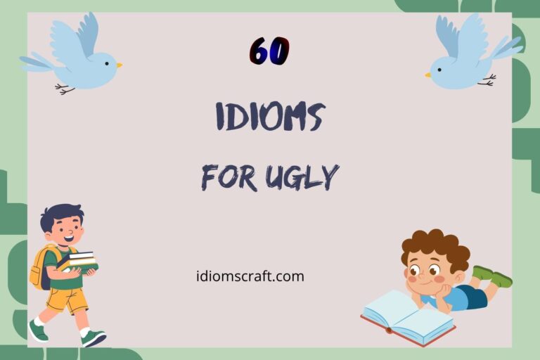 idioms for ugly