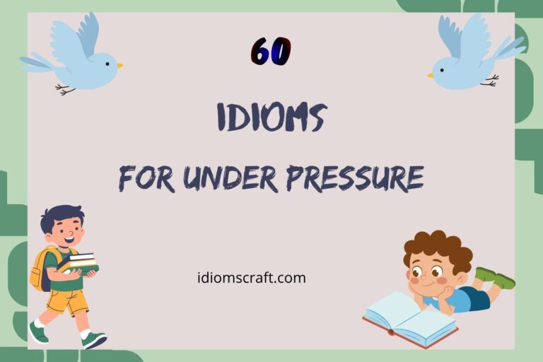 idioms for under pressure