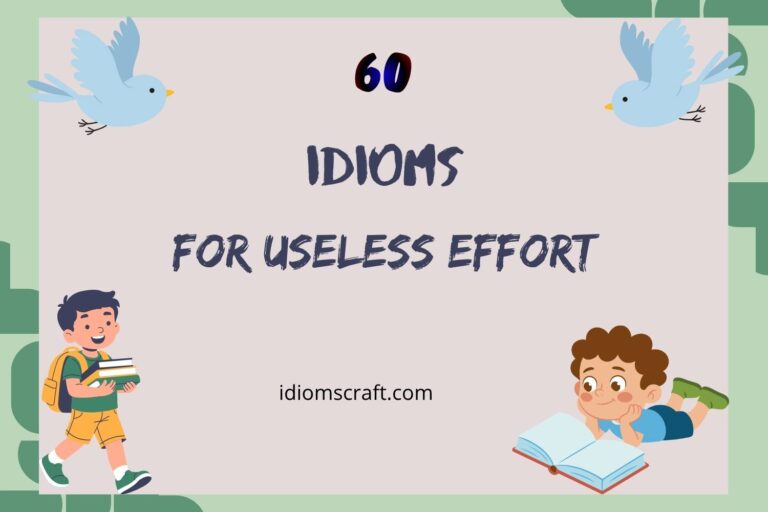 idioms for useless effort