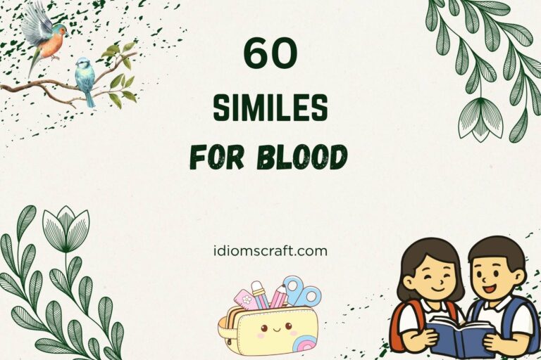 similes for blood