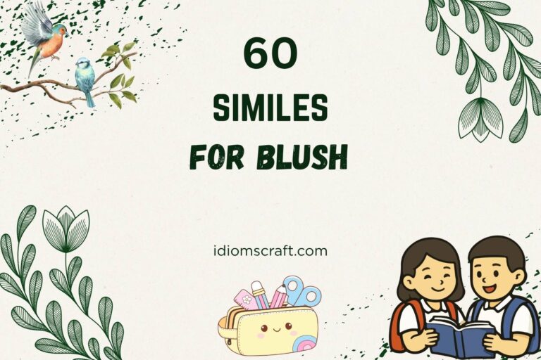 similes for blush