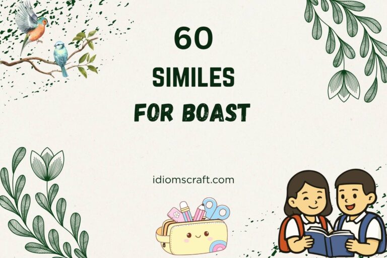 similes for boast