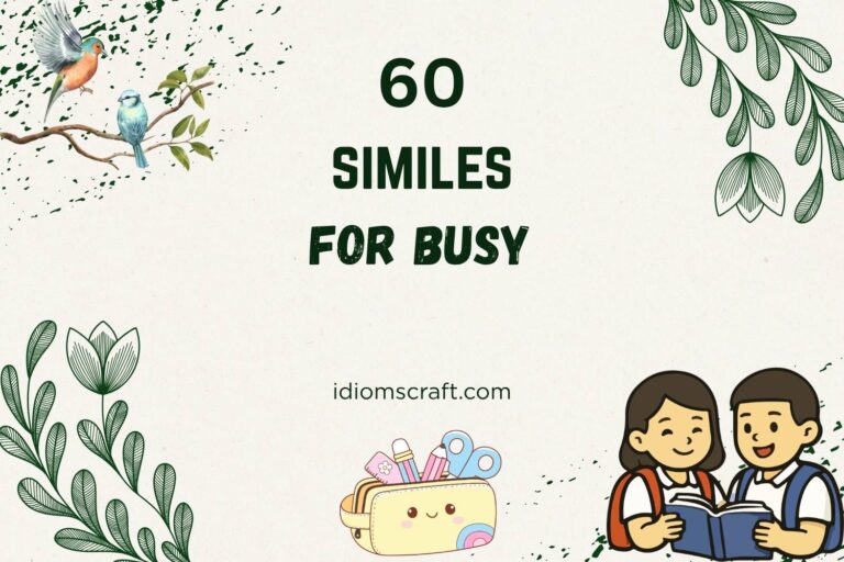 similes for busy